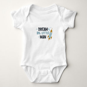 DREAM BIG LITTLE MAN ROCKET SCIENTIST BODYSUIT BABY STRAMPLER
