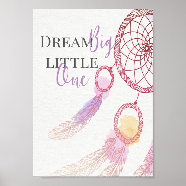 "Dream Big Little One" Kinderraum-Poster Poster (Vorne)