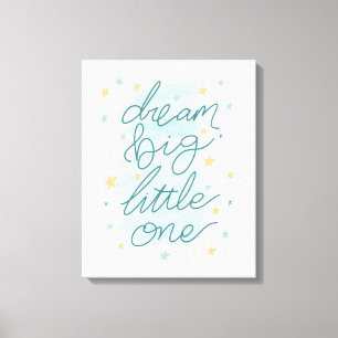 Dream Big Little One Pastel Stars Leinwanddruck