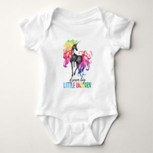 Dream Big Little Unicorn Baby Bodysuit Baby Strampler