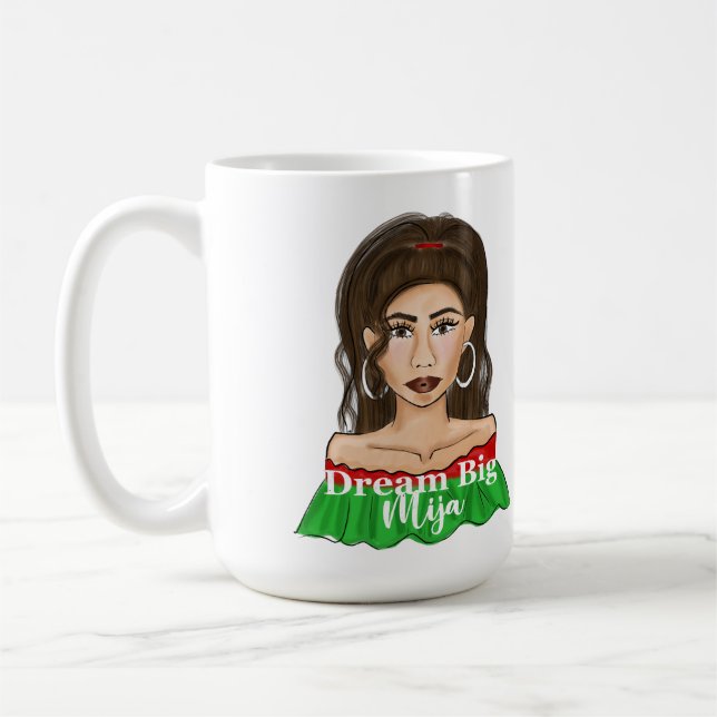 Dream Big Mija Individuelle Name Kaffeetasse (Links)