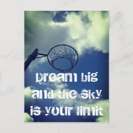 Dream Big Motivierend Netball Zitat Postkarte