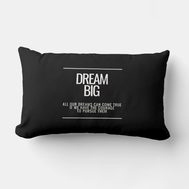Dream Big Motivierend Throw Kissen (Vorderseite)