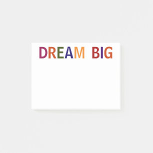 Dream Big Multicologe 4 x 3 Post-it Klebezettel
