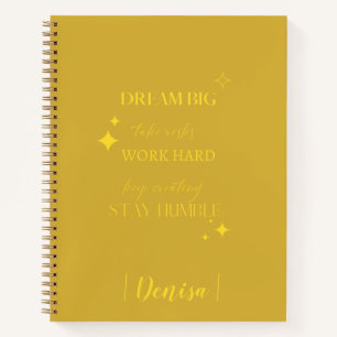 Dream Big Name Journal hinzufügen Notizbuch