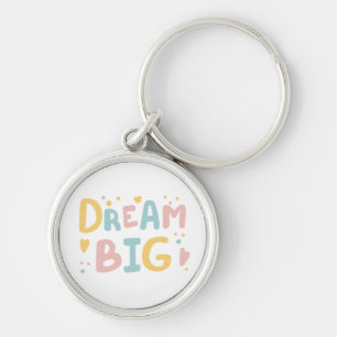 Dream Big Pastel Hearts Schlüsselanhänger