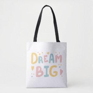 Dream Big Pastel Hearts Tasche