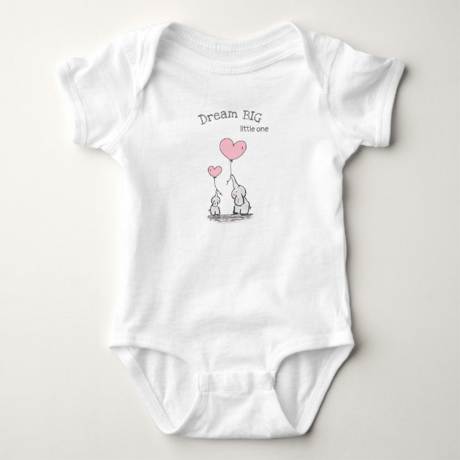 Dream Big Personalisiert Baby Bodysuit Baby Strampler (Vorderseite)