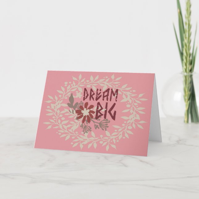 Dream Big Pink Werbeaktion Card Karte (Vorderseite)
