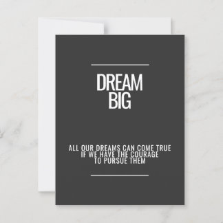 Dream Big Postcard Postkarte