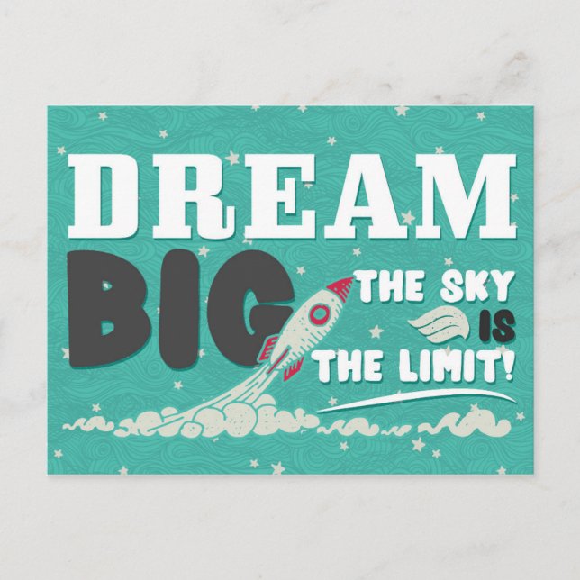 Dream Big Postcards - Lehrer für Studierende Karte (Vorderseite)