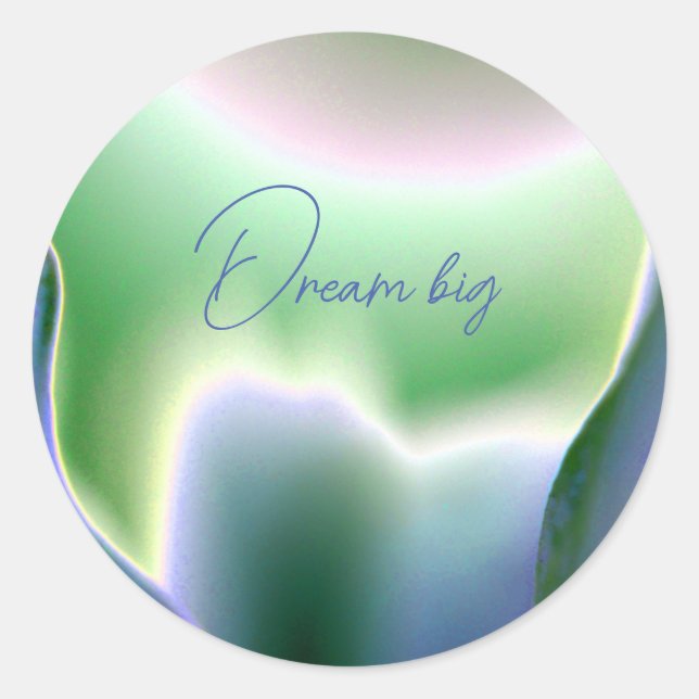 "Dream Big" Round Sticker (Vorderseite)