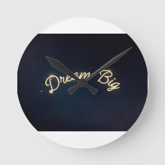 Dream big runde wanduhr