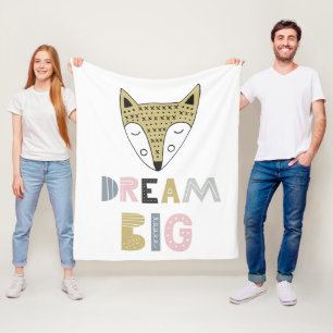 Dream Big Scandinavian Fox Fleecedecke
