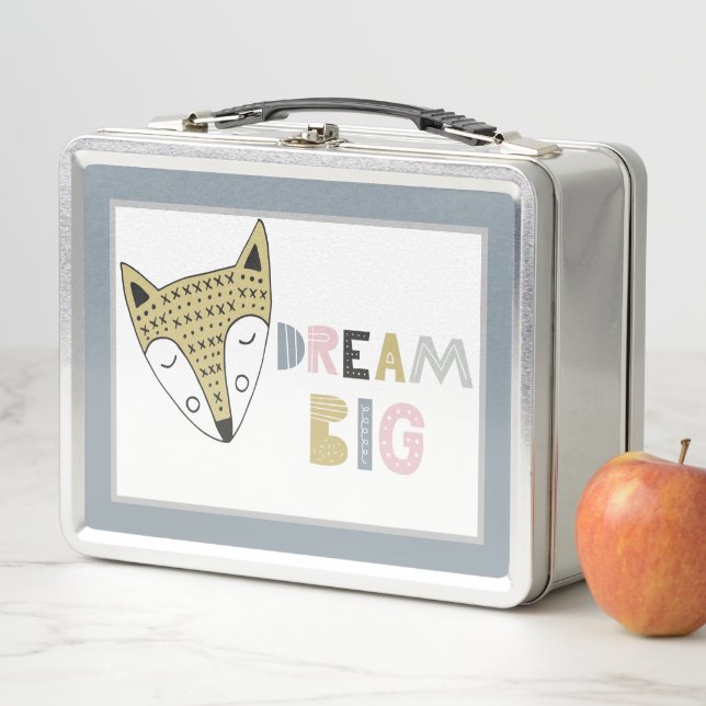 Dream Big Scandinavian Fox Metall Brotdose (Beispiel)