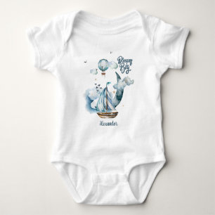 Dream Big Ship im Meer individuell anpassbar Baby Strampler