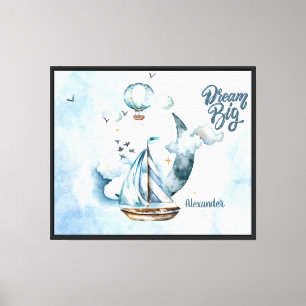 Dream Big Ship im Meer individuell anpassbar Leinwanddruck
