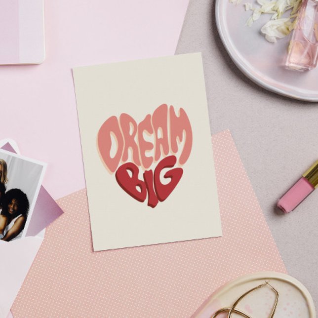 Dream Big: Sinnvolles Sprichwort für den Erfolg Postkarte (Von Creator hochgeladen)