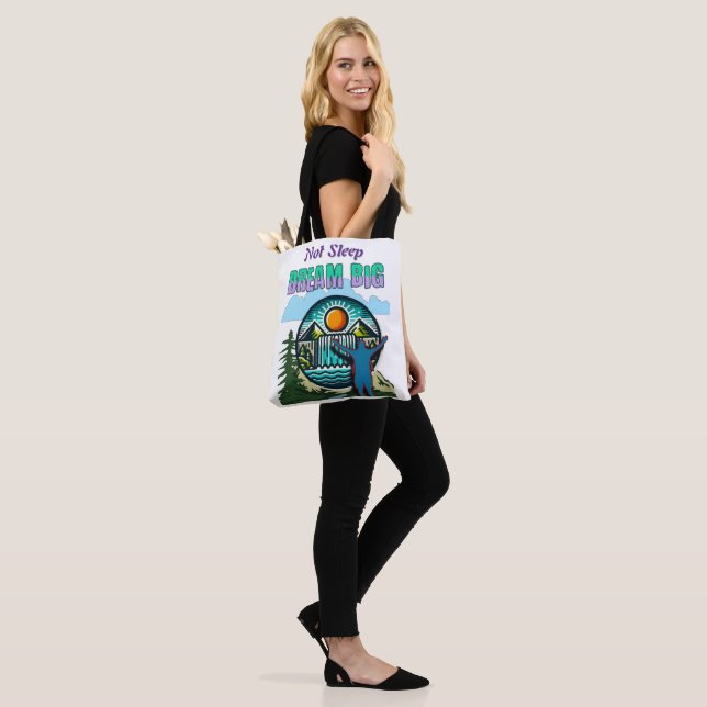 Dream Big Tote Bag - Inspiration Quote Bag Tasche (Am Model)
