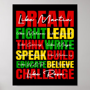Dream Black History Month Juneteente African Ameri Poster