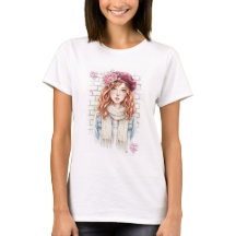Dream & Bloom Watercolor Mädchen Art Damen Passfor