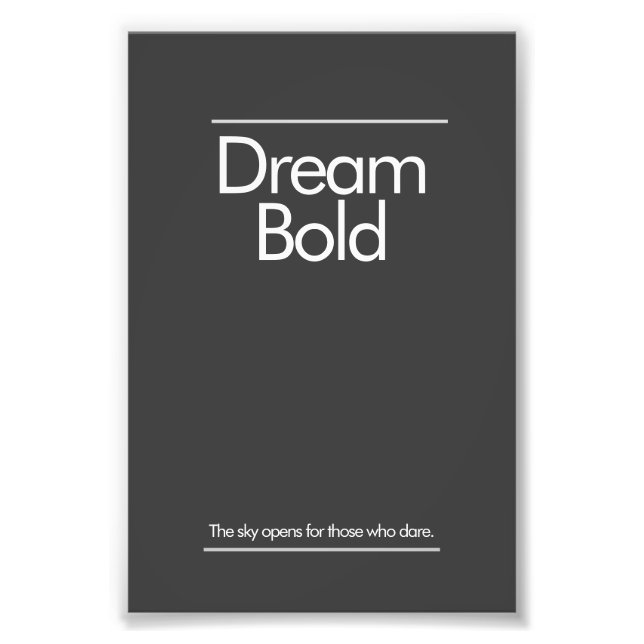"Dream Bold” Minimalist Office Poster (Vorne)