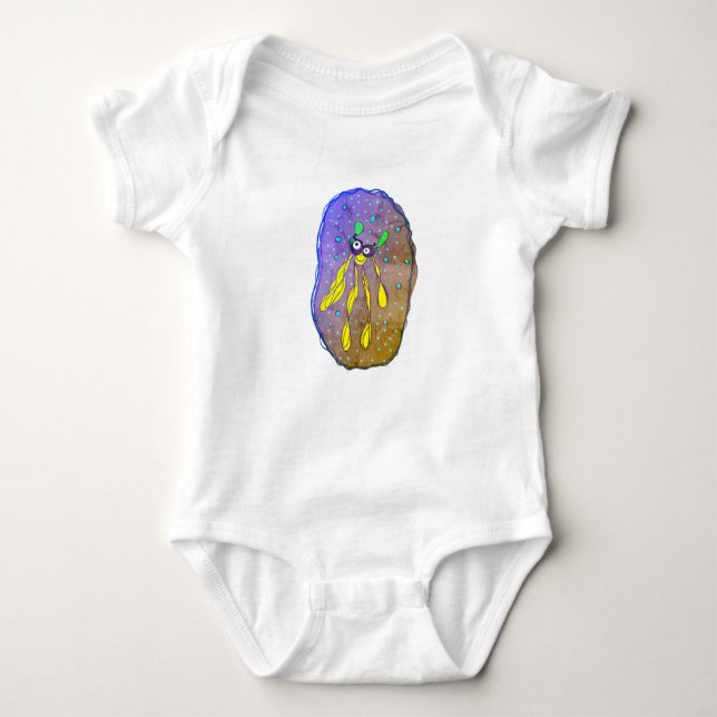 Dream Bug Cartoon Baby Bodysuit Strampler (Vorderseite)