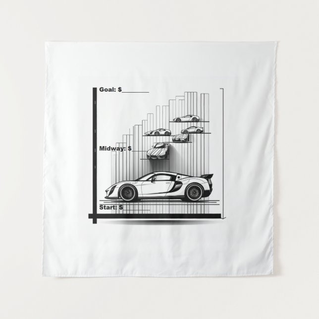 Dream Car Tracking Tapestes Wandteppich (Vorderseite)