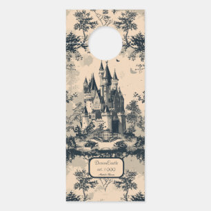 Dream Castle Midnight and Ivory Toile de Jouy Türanhänger
