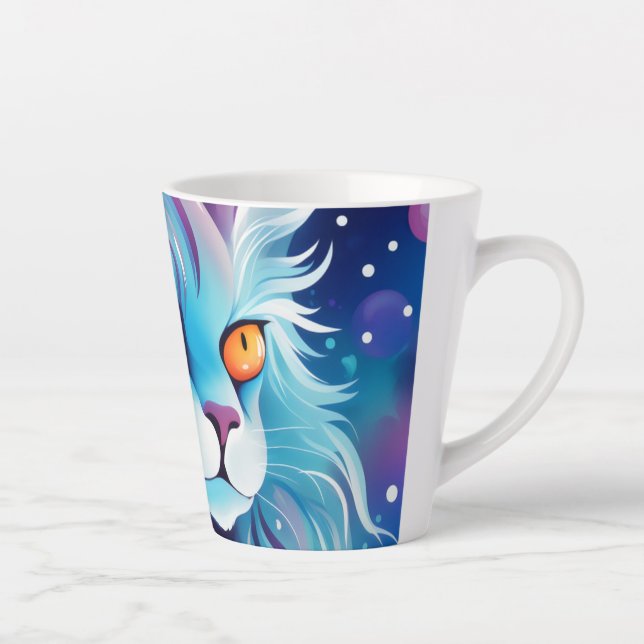 Dream Cat Abstrakte Farbwelt Milchtasse (Rechts)
