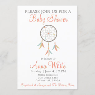 Dream Catcher Baby Shower Einladung