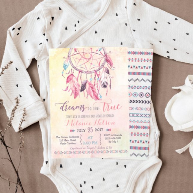 Dream Catcher Boho Kinderdusche Einladung (Von Creator hochgeladen)