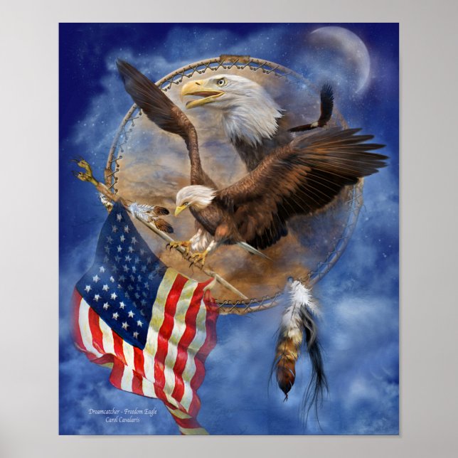 Dream Catcher - Freedom Eagle Art Poster/Print Poster (Vorne)