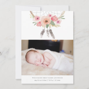 Dream Catcher Geburtsankündigung Ankündigung