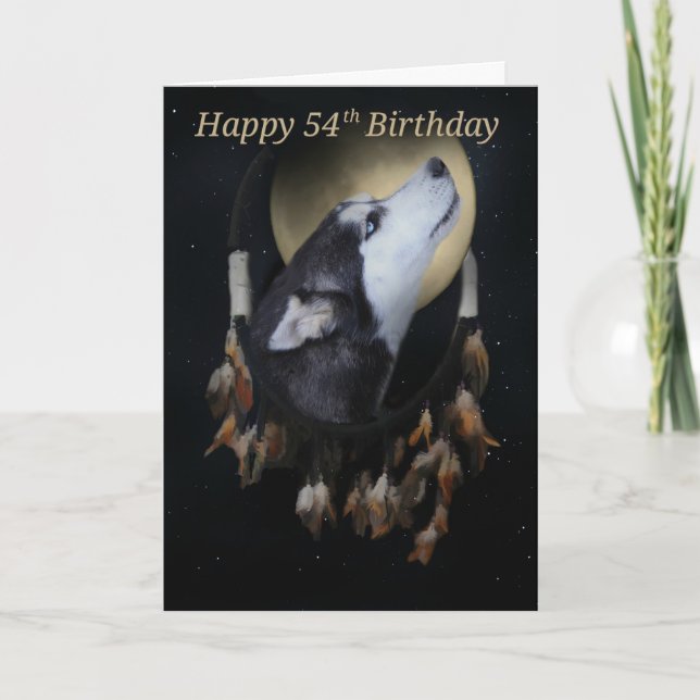 Dream Catcher Happy 54. Geburtstag Karte (Vorderseite)