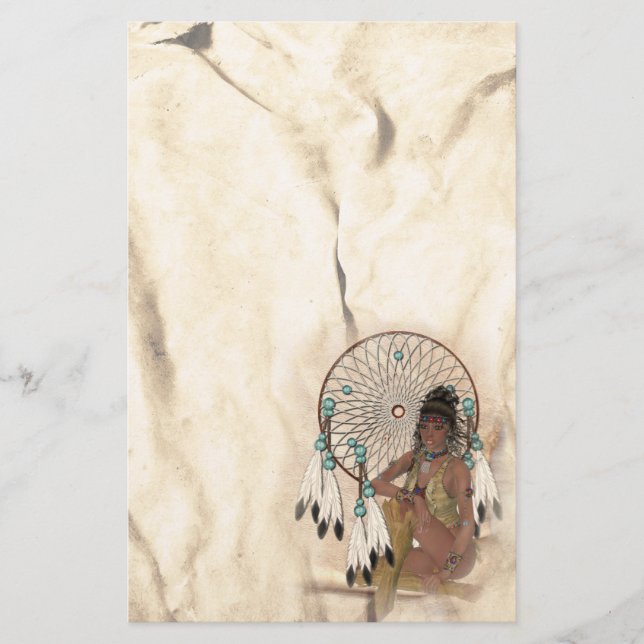 Dream Catcher Indian Maiden Native American Stat (Vorderseite)