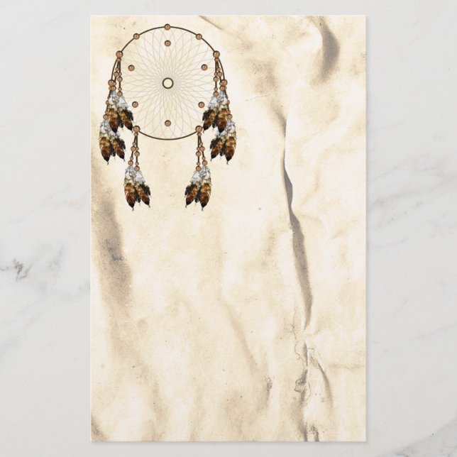 Dream Catcher Native American Stationery Briefpapier (Vorderseite)