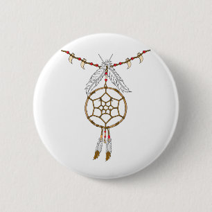 Dream Catcher Necklace Button