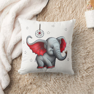 Dream Catcher Niedlich Baby Elephant. Zurück trans Kissen