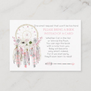 Dream Catcher Pink Gray Elfenbeindusche Buchanfrag Begleitkarte