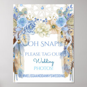 Dream Catcher Tribal Boho Wedding Sign Fotos Poster