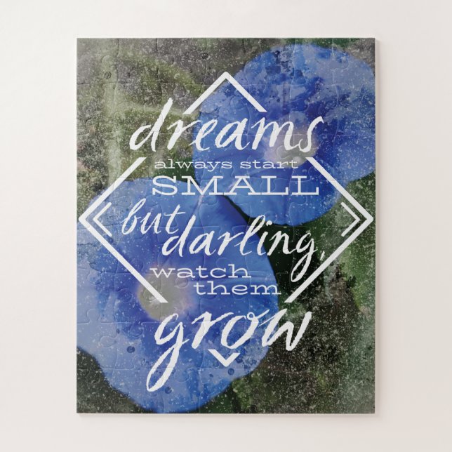 Dream citation puzzle pépinière art, baby shower c (Vertical)