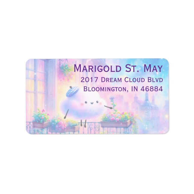 Dream Cloud Adressetiketten (Vorne)