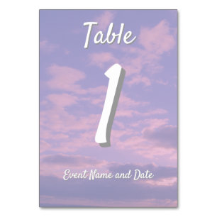Dream Clouds Lover Theme Tischnummer