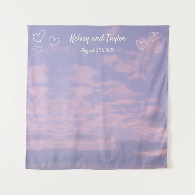 Dream Clouds Lover Wedding Tapestry Wandteppich (Vorderseite)