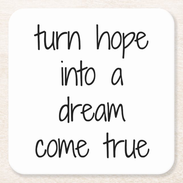 Dream Come True Paper Untersetzer (Vorderseite)