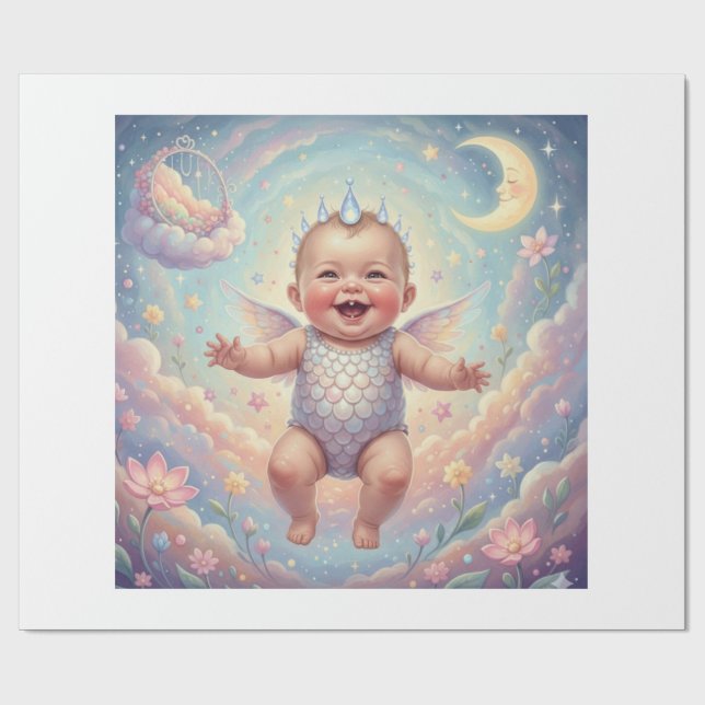 Dream Flight: Baby in the Sky Geschenkpapier (Flach)
