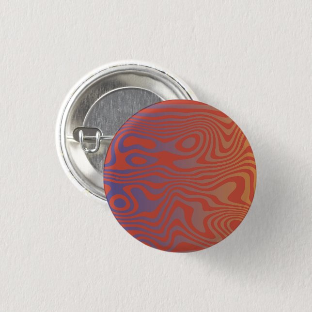 Dream Flow l Abstrakte Trippy-Muster - Nr. 01 Button (Vorne & Hinten)