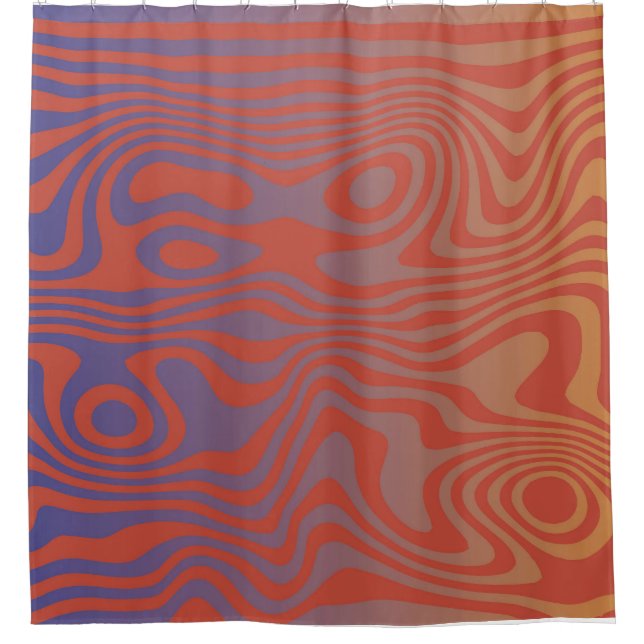Dream Flow l Abstrakte Trippy-Muster - Nr. 01  Duschvorhang (Vorderseite)