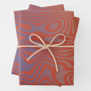 Dream Flow l Abstrakte Trippy-Muster - Nr. 01 Geschenkpapier Set